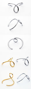 VAROLE Simple Lines Exaggerated cuff/Bangle Bracelet Gold/Silver