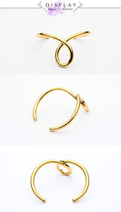 VAROLE Simple Lines Exaggerated cuff/Bangle Bracelet Gold/Silver