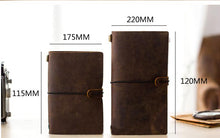 Stillettoo Brand presents Retro Traveler's Notebook Diary Journal  Handmade 100% leather, two sizes