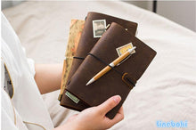 Stillettoo Brand presents Retro Traveler's Notebook Diary Journal  Handmade 100% leather, two sizes