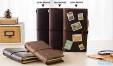 Stillettoo Brand presents Retro Traveler's Notebook Diary Journal  Handmade 100% leather, two sizes