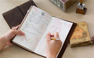 Stillettoo Brand presents Retro Traveler's Notebook Diary Journal  Handmade 100% leather, two sizes
