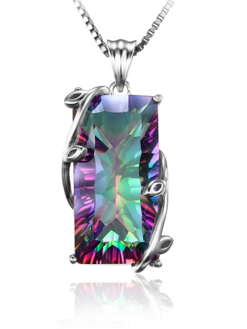 Stillettoo Brand Natural Topaz 15ct 925 Sterling Silver Fine Vintage Jewelry, chain not included