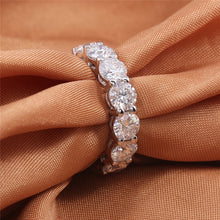 925 Sterling Silver Eternity ring 6mm 5A Zircon