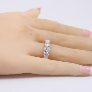 925 Sterling Silver Eternity ring 6mm 5A Zircon