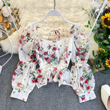 Womens Blouse And Top French Style Floral Print Sexy