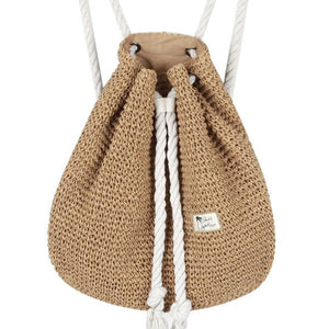 Summer Straw Bag Women Backpack