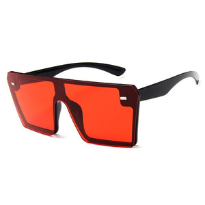 Square Oversized Sunglasses for Women Retro Big Frame UV400