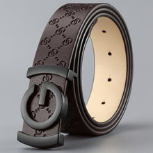 Genuine Leather Belt Smooth Buckle