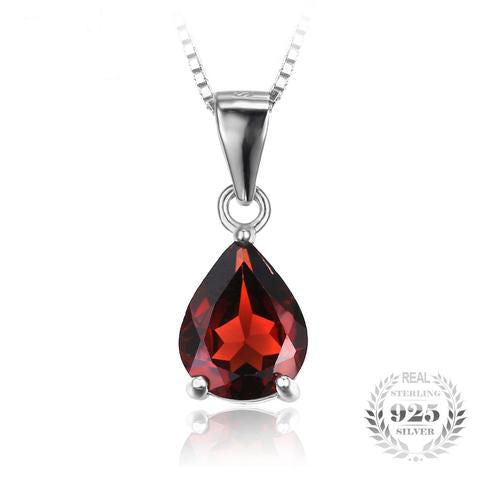 Stillettoo Brand 2.2ct Natural Alluring Red Garnet 925 Sterling Silver Pendant chain not included