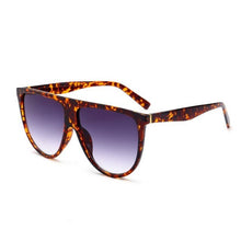 Flat Top Oversized Women Sunglasses UV400 Eyewear