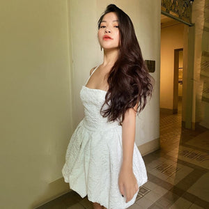 Dress Women Sexy Lace-Up Texture  Backless