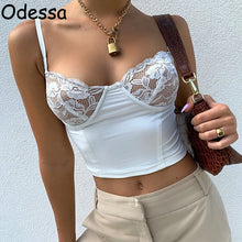 Odessa White Lace Sexy Sleeveless Corset Crop Top