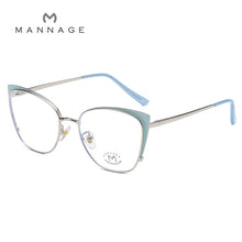 Cat Eye Metal Anti Blue Light Glass