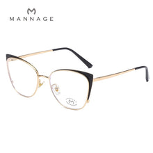 Cat Eye Metal Anti Blue Light Glass