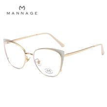 Cat Eye Metal Anti Blue Light Glass
