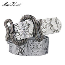 Women's Snake Shape Pin Buckle Belt High Quality Leather