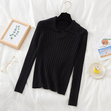 Turn-Down Collar Women's Sweater