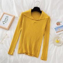 Turn-Down Collar Women's Sweater