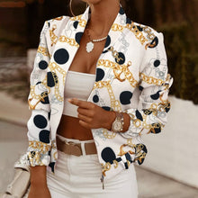 2021 Flower Print Long Sleeve Women's Bomber Jacket