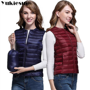 2017 winter women's jacket 90% real white duck down, sleeveless
