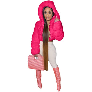 S-2XL Hooded Coat Women 2021 Winter Top Fashion Pink FAUX Fur Coat "Elegant"