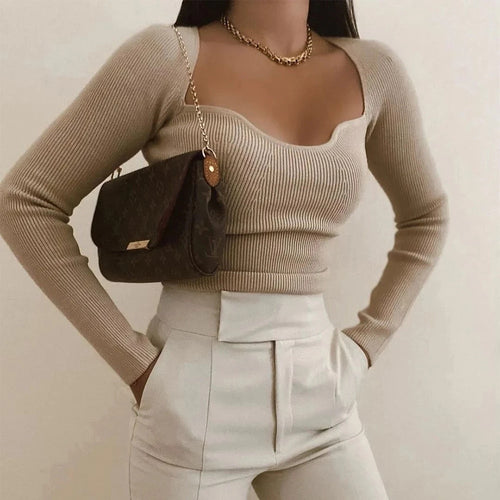 2021 new women's knitting sweater