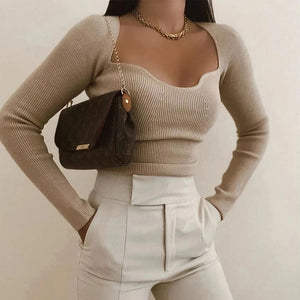 2021 new women's knitting sweater