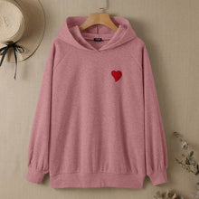 woman's long sleeve casual Heart Printed Embroidery Sweatshirt