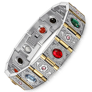 Stainless Steel Bio Energy Bracelet Health Magnetic