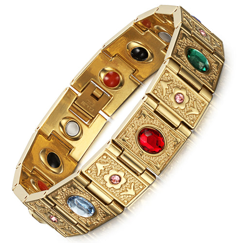 Stainless Steel Bio Energy Bracelet Health Magnetic