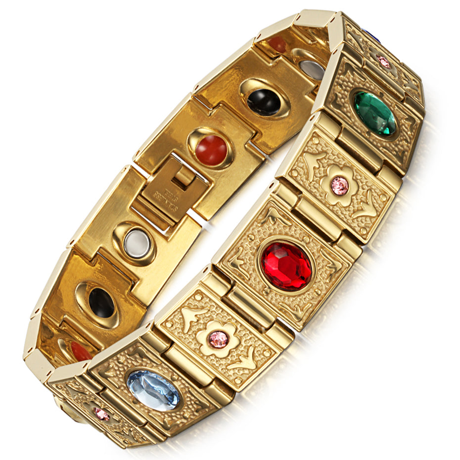 Stainless Steel Bio Energy Bracelet Health Magnetic