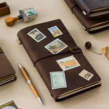 Stillettoo Brand presents Retro Traveler's Notebook Diary Journal  Handmade 100% leather, two sizes