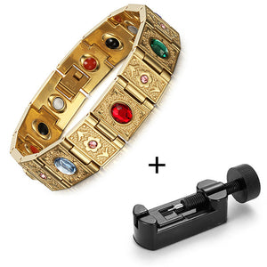 Stainless Steel Bio Energy Bracelet Health Magnetic