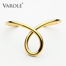 VAROLE Simple Lines Exaggerated cuff/Bangle Bracelet Gold/Silver