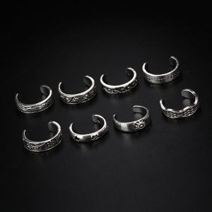 8Pcs/Set Adjustable Knuckle Foot Rings