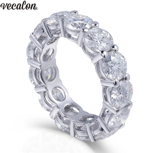 925 Sterling Silver Eternity ring 6mm 5A Zircon