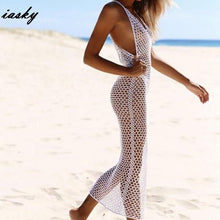 2020 Knitted beach fish net dress / swimsuit cover up