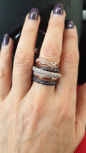 Monaco Twist Lines Geometry Cubic Zironium ring